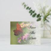 Butterfly Save the Date Postkarte (Stehend Vorderseite)