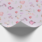 Butterfly Schöne Wasserfarbe Geschenkpapier (Ecke)