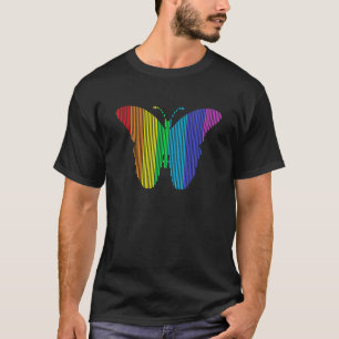 Butterfly Schöner Insektenbug Art Mosaik Regenboge T-Shirt