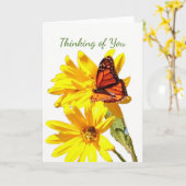 Butterfly, schreibe deine eigene Note, deinen Brie Karte (Gelbe Blume)