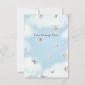 Butterfly-Schwarm in Dreamy Blue Sky Custom Dankeskarte (Rückseite)