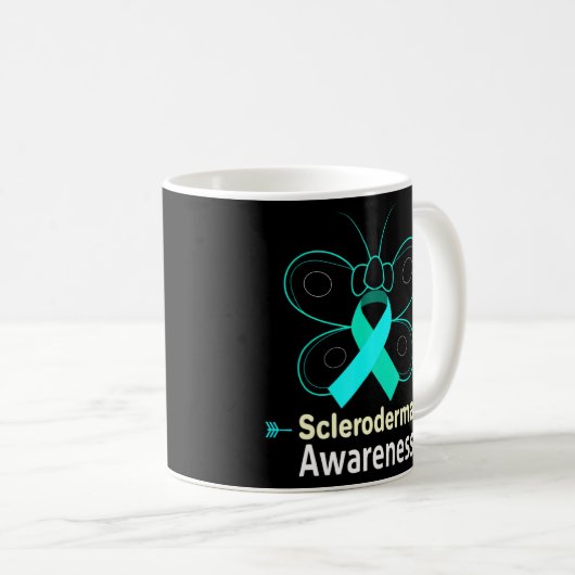 Butterfly Scleroderma Ribbon Scleroderma Bewusstse Kaffeetasse (VorderseiteRechts)