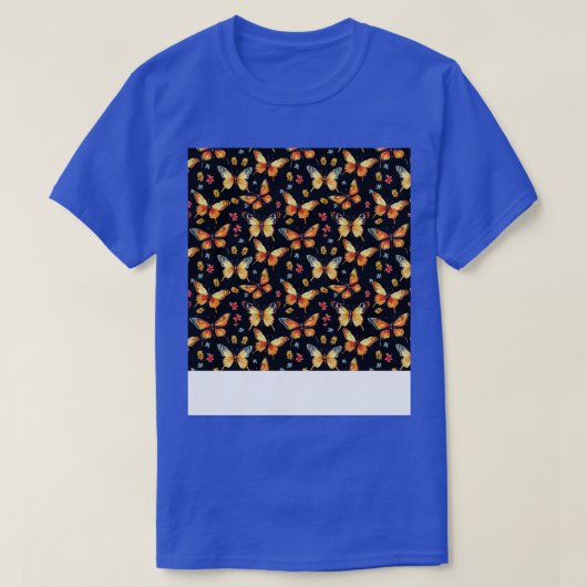 Butterfly Seamless Muster Boho Niedlich Frühlingsi T-Shirt (Design vorne)