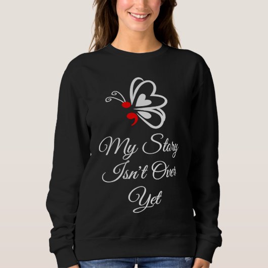 Butterfly Semicolon May Mental Health Awareness Sweatshirt (Vorderseite)