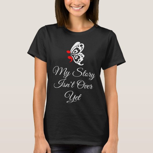 Butterfly Semicolon May Mental Health Awareness T-Shirt (Vorderseite)