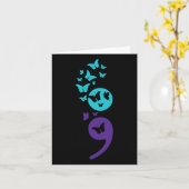 Butterfly Semicolon Suicide Bewusstsein Mentale Ge Karte (Gelbe Blume)