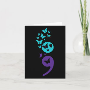 Butterfly Semicolon Suicide Bewusstsein Mentale Ge Karte