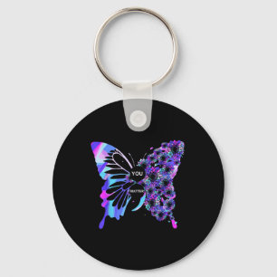 Butterfly Semicolon Suicide Bewusstsein Mentale Ge Schlüsselanhänger