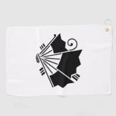 Butterfly-shaped fans (Ageha) Golfhandtuch (Horizontal)