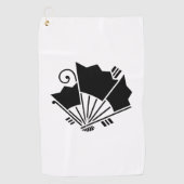 Butterfly-shaped fans (Ageha) Golfhandtuch (Vorderseite)