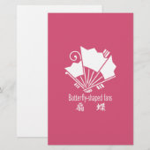 Butterfly-shaped fans briefpapier (Vorne/Hinten)