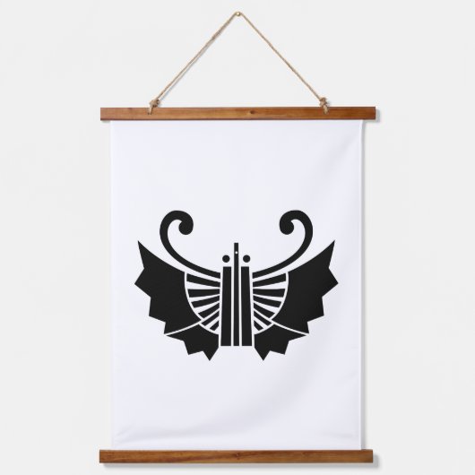 Butterfly-shaped fans (Kocho) Wandteppich Mit Holzrahmen (Vorderseite)