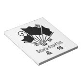 Butterfly-shaped fans notizblock (angewinkelt)