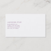 Butterfly Silouhette Business Card Visitenkarte (Rückseite)