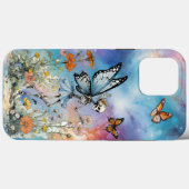 Butterfly Skeleton Fairy Pastel Marble Galaxy Case-Mate iPhone Hülle (Rückseite (Horizontal))