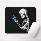 Butterfly Skeleton Retro Halloween Mousepad (Mit Mouse)