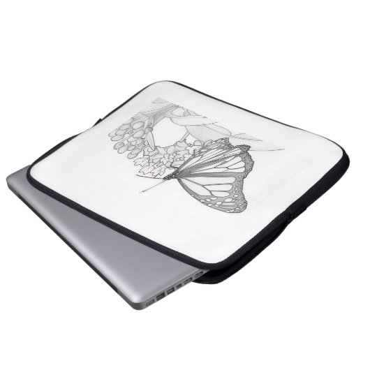 Butterfly Sketch Laptopschutzhülle (Vorne Knopf)