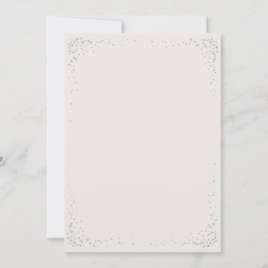 Butterfly Skies Pink Silver Confetti Babydusche Einladung (Rückseite)