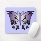 Butterfly Skull Lila Mousepad (Mit Mouse)