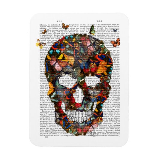 Butterfly Skull Magnet (Vertikal)