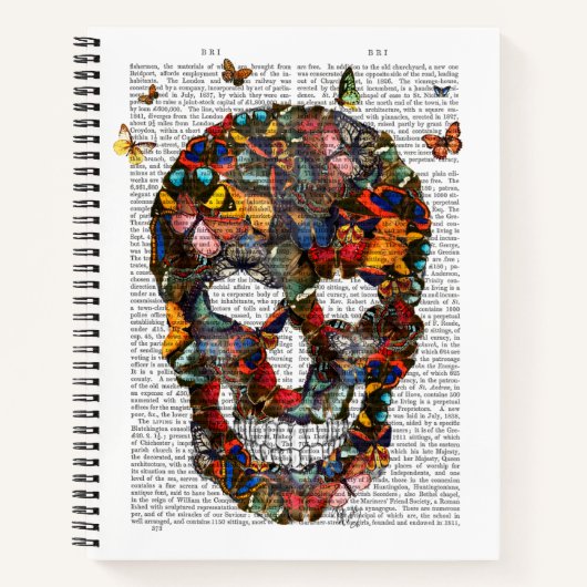 Butterfly Skull Notizblock (Vorderseite)