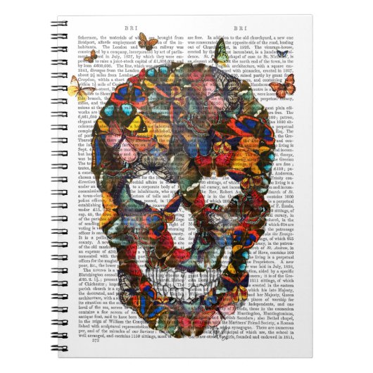 Butterfly Skull Notizblock (Vorderseite)