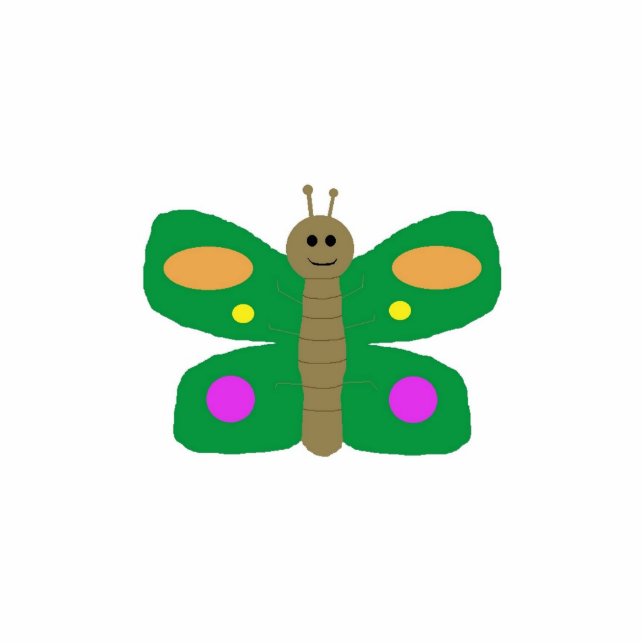 Butterfly-Skulptur Fotoskulptur Magnet (Vorne)