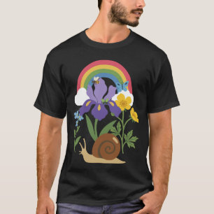 Butterfly Snail Flowers Nature T-Shirt