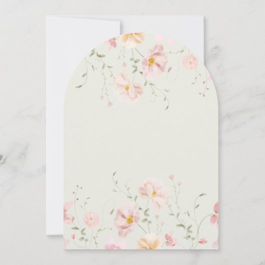 Butterfly Soft Floral Girls Kids 8th Birthday Einladung (Rückseite)