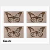 Butterfly Soft mit Leder-Look Rechteckiger Aufkleber (Blatt)