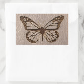 Butterfly Soft mit Leder-Look Rechteckiger Aufkleber (Tasche)