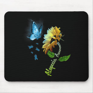 Butterfly Sonnenblume Alopezie Bewusstsein 1 Mousepad