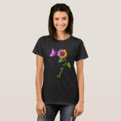 Butterfly Sonnenblume Demenz Bewusstsein T-Shirt (Vorne ganz)