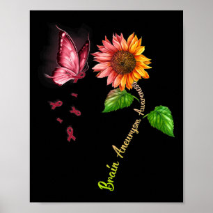 Butterfly Sonnenblume Gehirn Aneurysm Bewusstsein Poster