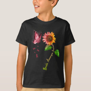 Butterfly Sonnenblume Gehirn Aneurysm Bewusstsein T-Shirt