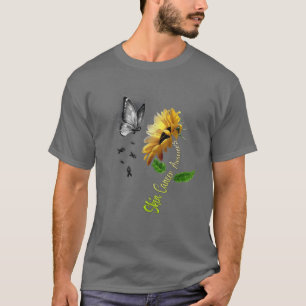 Butterfly Sonnenblume Hautkrebs Bewusstsein T-Shirt