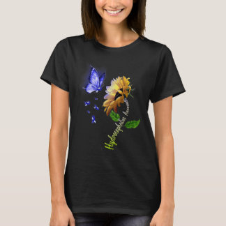Butterfly Sonnenblume Hydrocephalus Sensibilisieru T-Shirt
