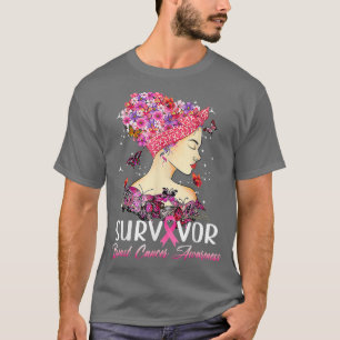Butterfly Sonnenblume Krieger rosa Brustkrebs Awa T-Shirt