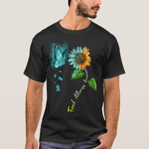 Butterfly Sonnenblume Lebensmittelallergie Bewusst T-Shirt
