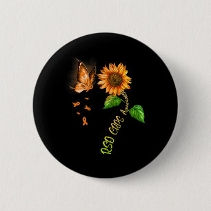 Butterfly Sonnenblume RSD CRPS Bewusstsein Button