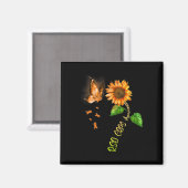 Butterfly Sonnenblume RSD CRPS Bewusstsein Magnet (Vorderseite/Rückseite)