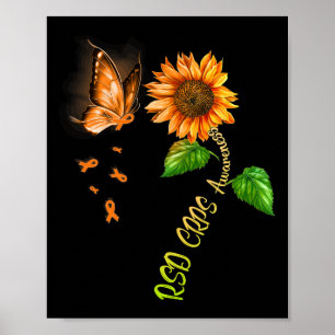 Butterfly Sonnenblume RSD CRPS Bewusstsein Poster