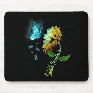 Butterfly Sonnenblume Suizidprävention Bewusstsein Mousepad