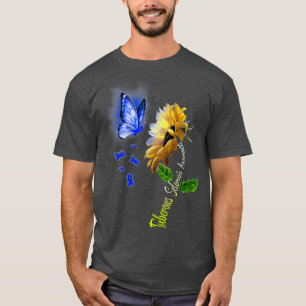 Butterfly Sonnenblume Tuberous Sklerose Bewusstsei T-Shirt