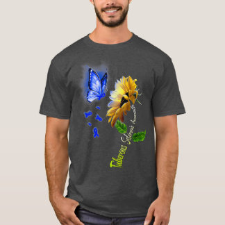Butterfly Sonnenblume Tuberous Sklerose Bewusstsei T-Shirt
