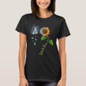 Butterfly Sonnenblumen Behcet Krankheit Bewusstsei T-Shirt (Vorderseite)