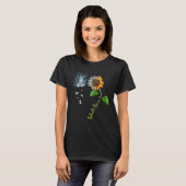Butterfly Sonnenblumen Behcet Krankheit Bewusstsei T-Shirt (Vorne ganz)