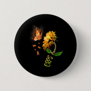 Butterfly Sonnenblumen Crps Bewusstsein Button