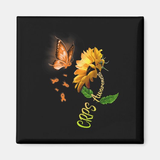 Butterfly Sonnenblumen Crps Bewusstsein Magnet (Vorne)