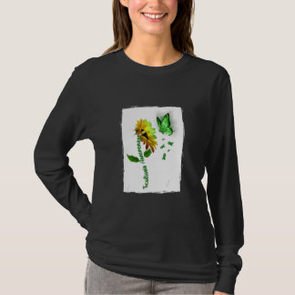 Butterfly Sonnenblumen Scoliose Bewusstsein für Mä T-Shirt
